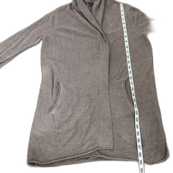 BAREFOOT DREAMS Women's Open Front Cardigan Hood Size Small Brown - Picture 6 of 12